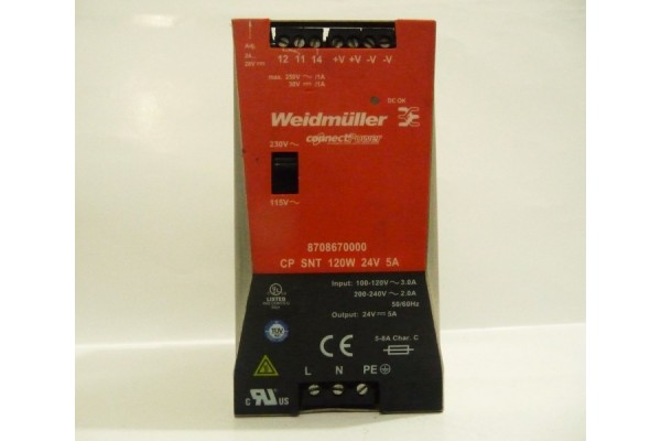 Power Supply Unit, 8708670000, 24VDC, WEIDMULLER GmbH